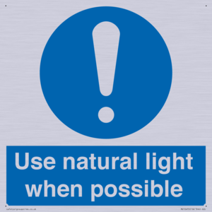 Use natural light when possible